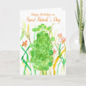 ハッピーバースデー聖パトリックの日神の恵み カード (正面)