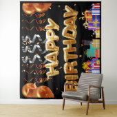 ハッピーバースデー背景 タペストリー (インサイチュ)