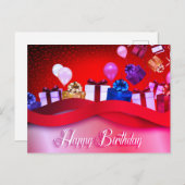 ハッピーバースデー背景 ポストカード (正面/裏面)