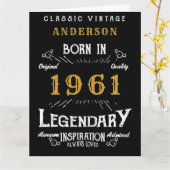 ハッピーバースデー自分の任意の年名ヴィンテージの作成 カード (黄色い花)