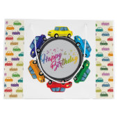 ハッピーバースデー自動車 ラージペーパーバッグ (裏面)