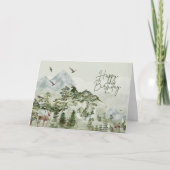 ハッピーバースデー自然とアウトドア愛好家 カード (正面)