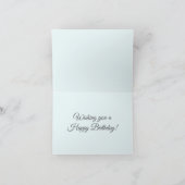 ハッピーバースデー自然マウンテンランドスケープ滝 カード (内部)