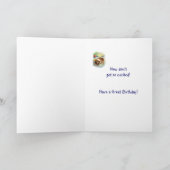 ハッピーバースデー興奮するユーモアのボクサー犬 カード (内部)