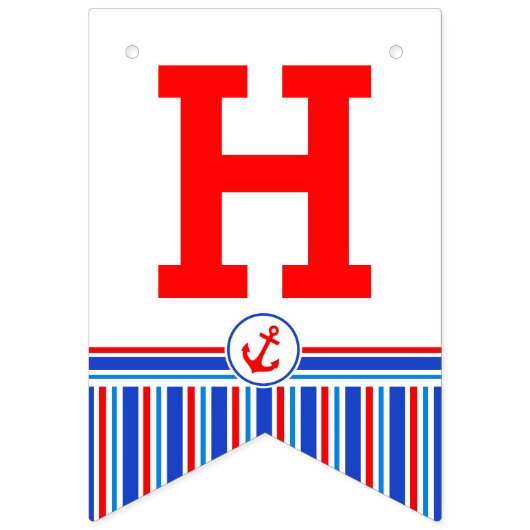 ハッピーバースデー航海のの子供の年齢のバント バンティングフラッグ (第1の旗)