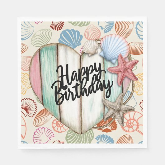 ハッピーバースデー航海の スタンダードランチョンナプキン (正面)