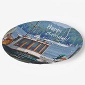 ハッピーバースデー船 ペーパープレート (アングル)