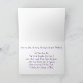 "ハッピーバースデー良きパートナー"の* カード (内部)