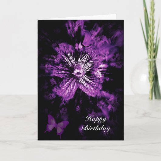 ハッピーバースデー花びら カード (正面)