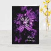 ハッピーバースデー花びら カード (黄色い花)