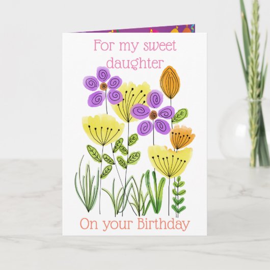 ハッピーバースデー花サンキューカード サンキューカード (正面)