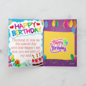 ハッピーバースデー花サンキューカード サンキューカード (内部)