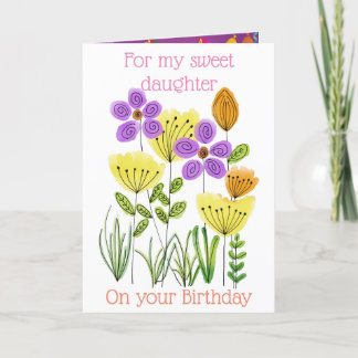 ハッピーバースデー花サンキューカード サンキューカード