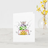 ハッピーバースデー花火 カード (黄色い花)