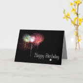 ハッピーバースデー花火 カード (黄色い花)
