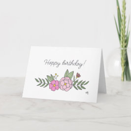 ハッピーバースデー花7カード サンキューカード