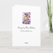 ハッピーバースデー花 |垂直 カード (裏面)