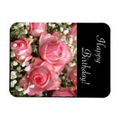 ハッピーバースデー花 | 縦型カード マグネット (横)