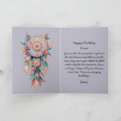 ハッピーバースデー芸術的Dreamcatcherのカスタマイズ カード (内部)