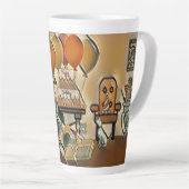 ハッピーバースデー芸術 カフェラテマグ (右アングル)