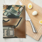 ハッピーバースデー芸術 キッチンタオル (四つ折り)