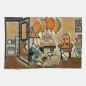 ハッピーバースデー芸術 キッチンタオル (横)