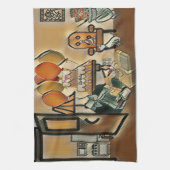 ハッピーバースデー芸術 キッチンタオル (縦)