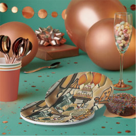 ハッピーバースデー芸術 ペーパープレート