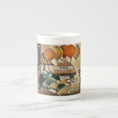 ハッピーバースデー芸術 ボーンチャイナマグカップ (正面)