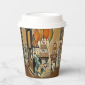 ハッピーバースデー芸術 紙コップ (正面)