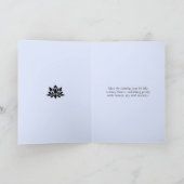 ハッピーバースデー蓮の花平和的な青 カード (内部)