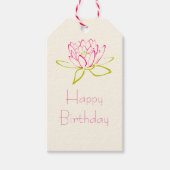 ハッピーバースデー蓮の花/スイレン ギフトタグ (正面)