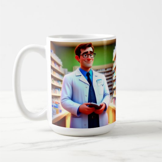 ハッピーバースデー薬剤師 コーヒーマグカップ (左)