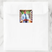 ハッピーバースデー薬剤師 スクエアシール (バッグ)