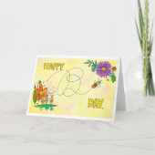 ハッピーバースデー蜂グリーティングカードbyニコールヤネス カード (正面)