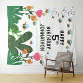 ハッピーバースデー蜂花園バックドロップ タペストリー (インサイチュ(横))