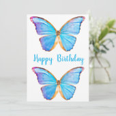 ハッピーバースデー蝶のカード カード (スタンド正面)