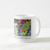 ハッピーバースデー蝶フローラ コーヒーマグカップ (正面右)