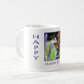 ハッピーバースデー蝶フローラ コーヒーマグカップ (正面左)