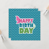 ハッピーバースデー蝶春グリーティングカード。 カード (正面/裏面インサイチュ)