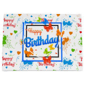 ハッピーバースデー蝶 ラージペーパーバッグ (正面)