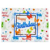 ハッピーバースデー蝶 ラージペーパーバッグ (裏面)