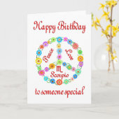 ハッピーバースデー蠍座 カード (黄色い花)