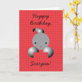 ハッピーバースデー蠍座! カード (黄色い花)