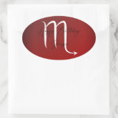 ハッピーバースデー蠍座 楕円形シール (バッグ)