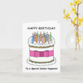 ハッピーバースデー衛生士 カード (黄色い花)