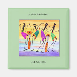 ハッピーバースデー表現の喜びと幸福 マグネット