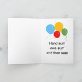 ハッピーバースデー要約 カード (内部)