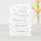 ハッピーバースデー親祖父母おもしろいスターカード カード (黄色い花)