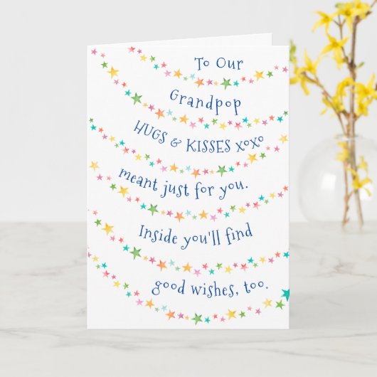 ハッピーバースデー親祖父母おもしろいスターカード カード (黄色い花)